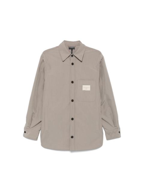 EMPORIO ARMANI logo-patch shirt jacket