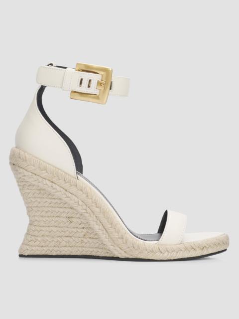 Balmain Women's Anthem 95MM Wedge Espadrilles - Ivoire