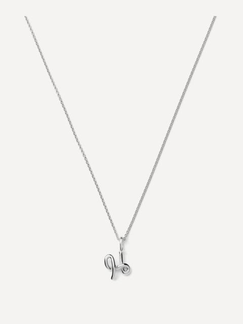 MISSOMA Sterling Silver Curly Molten Mini H Initial Pendant Necklace
