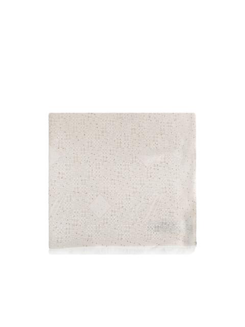 EMPORIO ARMANI fringed patterned scarf