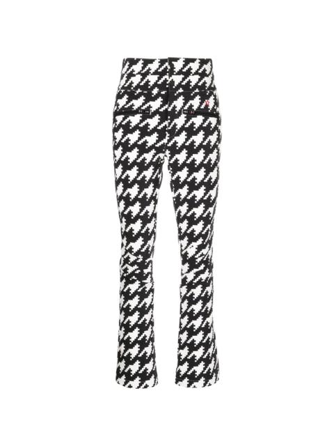 houndstooth flared trousers