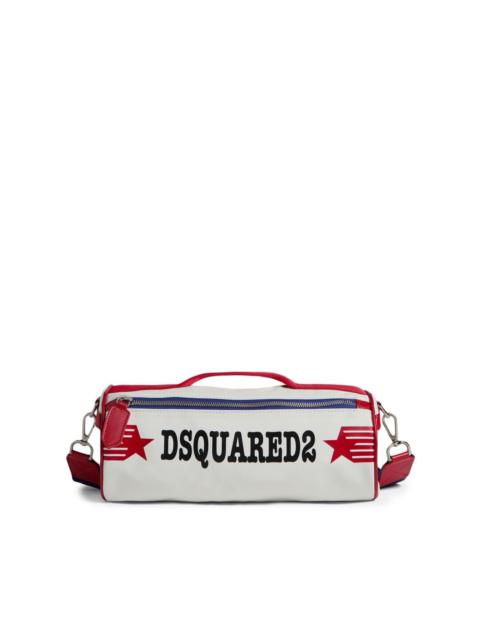 DSQUARED2 logo-print cylinder shoulder bag
