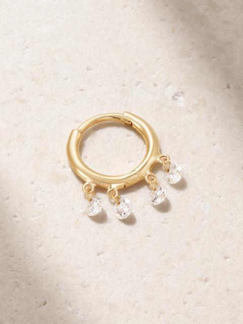 PERSÉE Bohème 18-karat Gold Diamond Single Hoop Earring