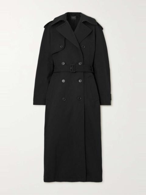 BALENCIAGA Hourglass oversized double-breasted wool and cotton-blend trench coat