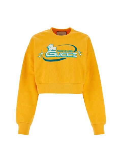 GUCCI logo-print cotton sweatshirt