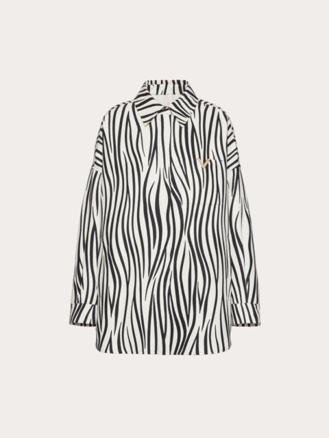 Valentino FAILLE OVERSHIRT WITH ZEBRA 1966 PRINT