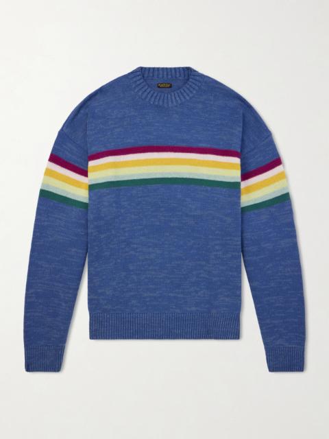 Kapital Peckish Rainbow Striped Cotton and Wool-Blend Sweater
