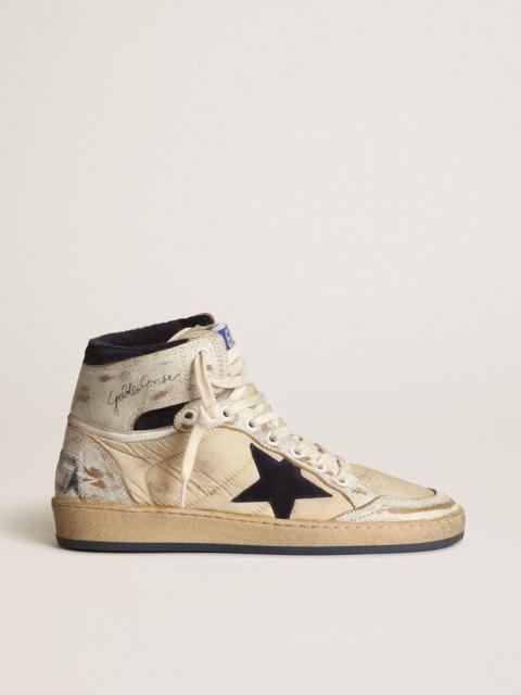 Women’s Sky-Star in nylon and white leather with blue suede star