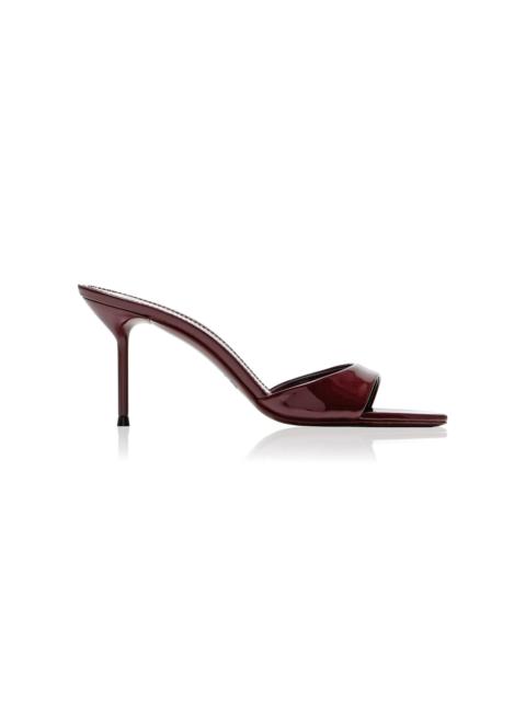 PARIS TEXAS Lidia Patent Leather Mules burgundy