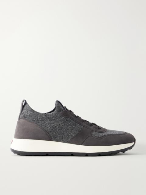 Tod's Suede-Trimmed Wool-Knit Sneakers