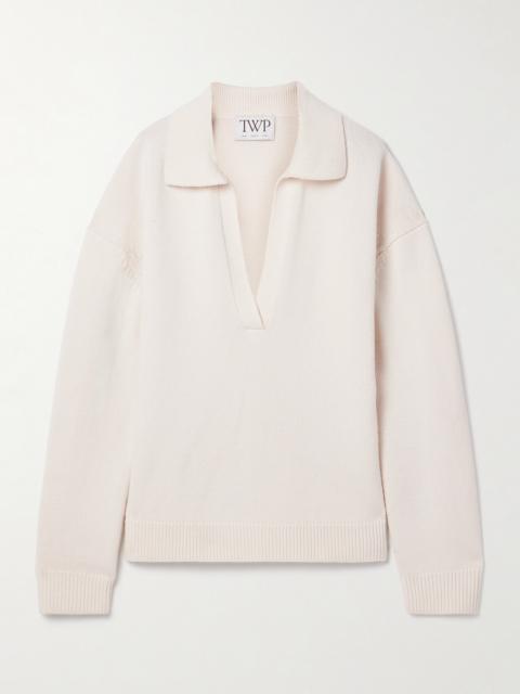 TWP Cashmere Polo Sweater