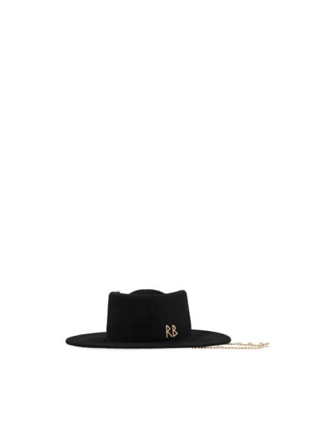 RUSLAN BAGINSKIY chain-strap felt hat