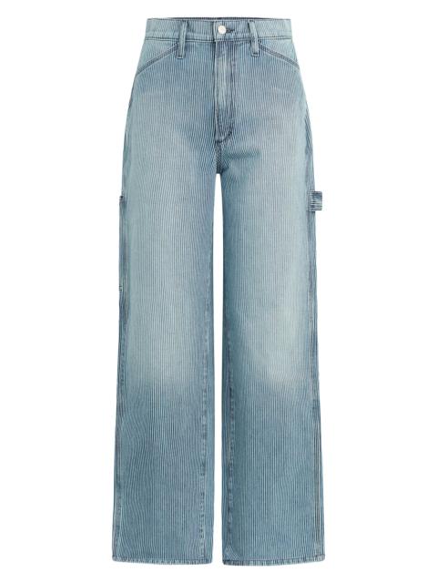 Joe's Jeans Women's The Baggy Carpenter Striped Denim Pants - Railroad