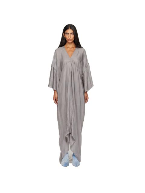 Rick Owens Gray Tower Tommykite Maxi Dress