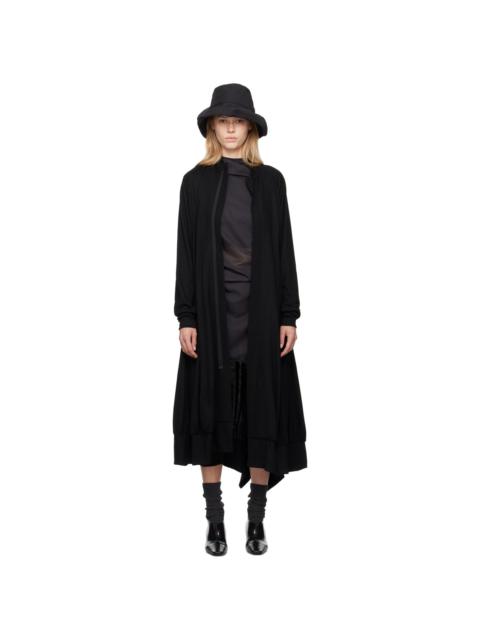 Yohji Yamamoto Black R-Track Maxi Dress