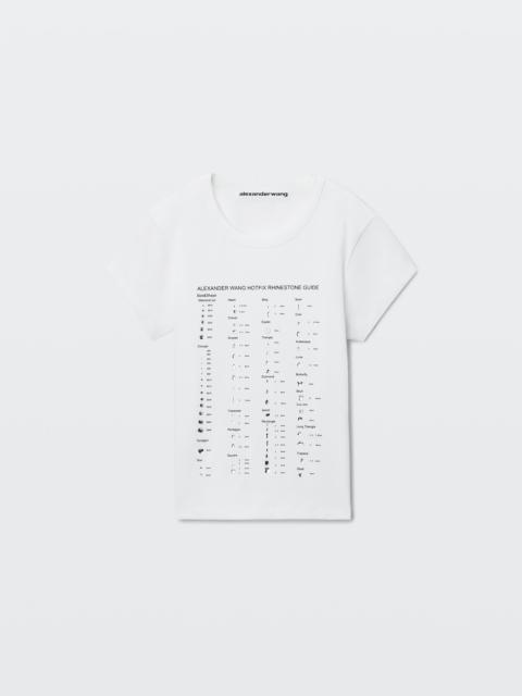 Alexander Wang CRYSTAL GRAPHIC FITTED TEE