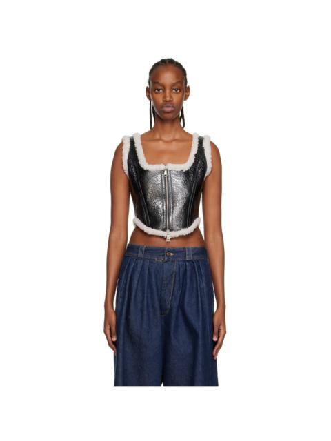 Jean Paul Gaultier Black 'The Laminated' Leather Tank Top