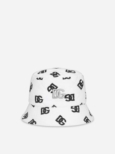 Dolce & Gabbana Nylon bucket hat with DG logo print