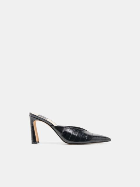 dolce vita KENTIN HEELS NOIR EMBOSSED LEATHER