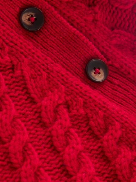 BODEN Amara Merino Cable Sweater-Carmine Red