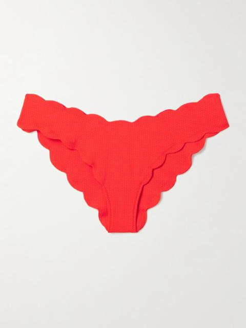 MARYSIA Antibes Scalloped Seersucker Bikini Briefs