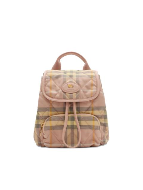 Burberry Horseshoe quilted check backpack mini bag