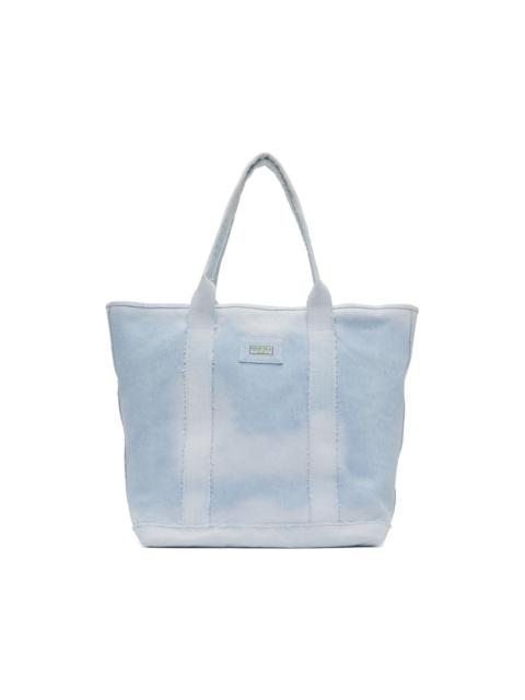 GUESS USA Blue Faded Denim Tote