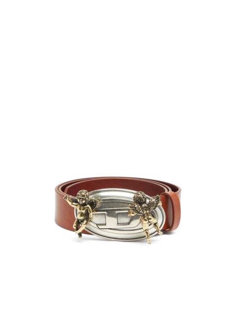 Diesel 3.5CM LEATHER BELT WITH CHERUB OVAL D BUCKLE