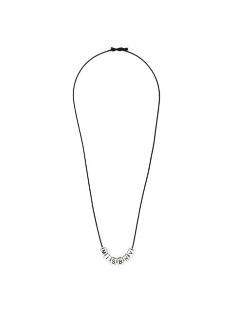 MISBHV logo-charm cord necklace