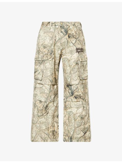 BILLIONAIRE BOYS CLUB Diamond Wide-Leg Cotton Trousers