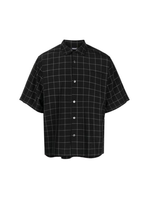 UNDERCOVER check-pattern silk-blend shirt