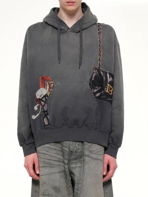 doublet Trompe L’Oeil Embroidery Hoodie in Black
