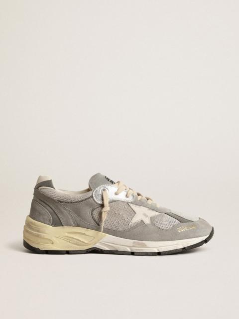 Golden Goose Men’s Dad-Star in suede and mesh with white leather star and heel tab