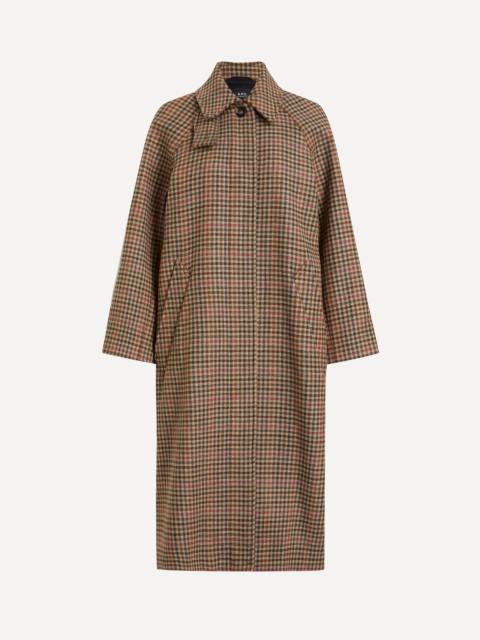 A.P.C. Tartan Raglan Sleeve Coat