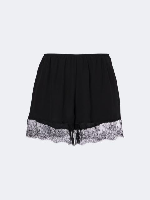 Dolce & Gabbana Lace-trimmed silk-blend shorts