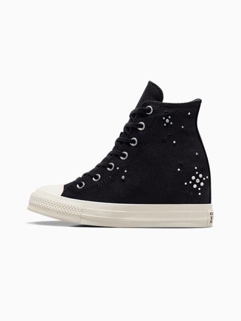 Converse Chuck Taylor All Star Wedge Platform Pearls & Studs