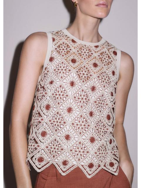 ME+EM Crochet Shell Top