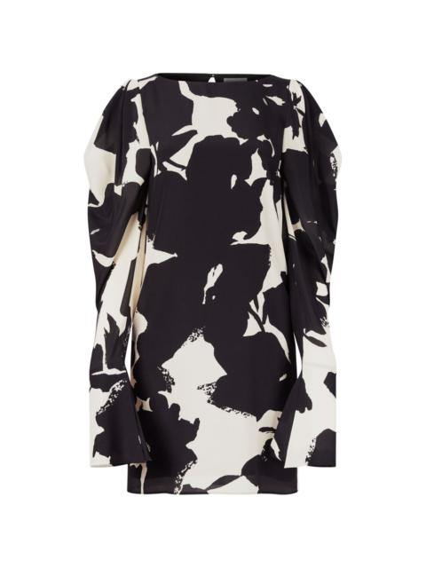 NINA RICCI abstract-print silk-twill dress