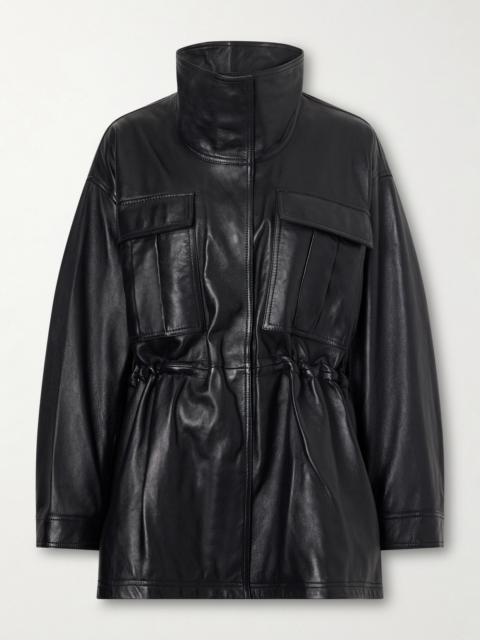 RÓHE Sculptural Gathered Leather Jacket