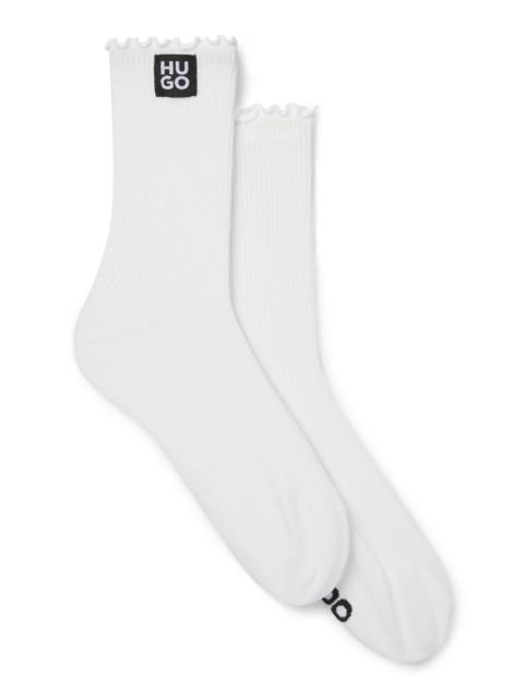 HUGO TWO-PACK OF REGULAR-LENGTH SOCKS WITH FRILL CUFFS