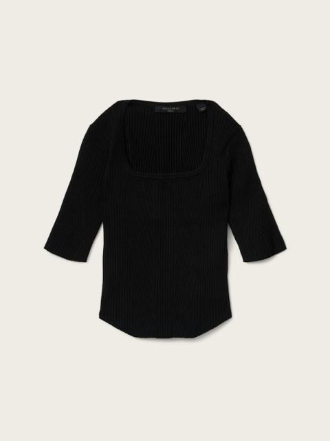 ALLSAINTS CRUZ HALLY RIBBED KNIT TOP