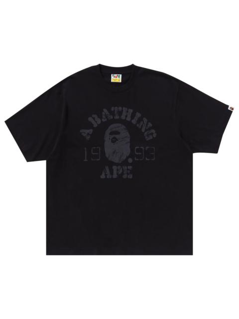 BAPE Screen Print College Relaxed Fit Tee 'Charcoal'