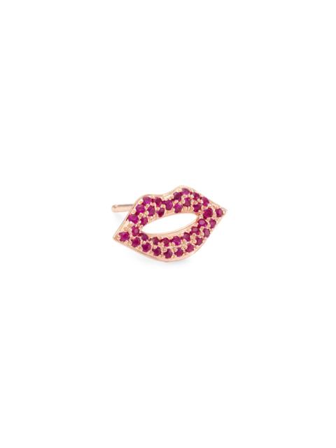 SYDNEY EVAN 14K Rose Gold Ruby Lip Stud