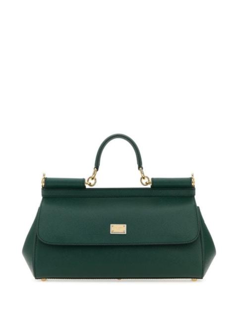 Dolce & Gabbana Bottle green leather medium Sicily handbag