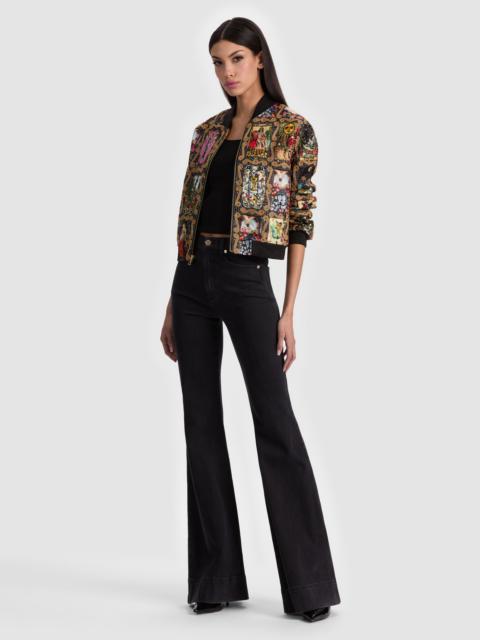 Alice + Olivia ASHER EMBELLISHED VARSITY JACKET