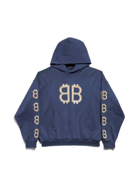 BALENCIAGA Crypto Hoodie Medium Fit in Blue