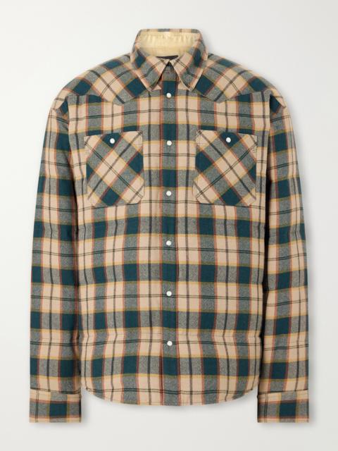 visvim Kerchief Checked Wool and Linen-Blend Down Jacket