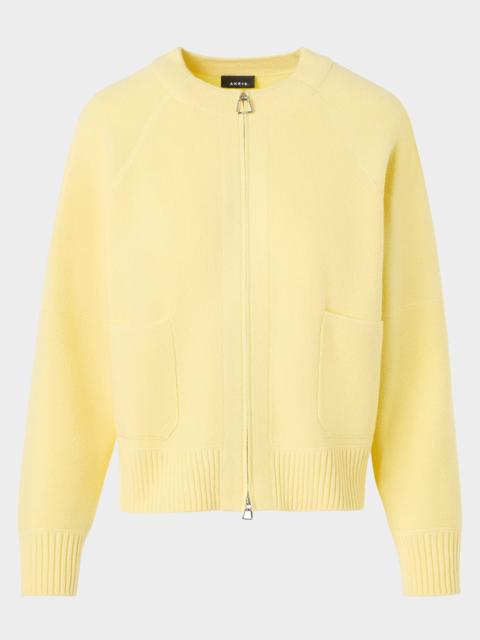 AKRIS Cashmere Pique Knit Zip Cardigan