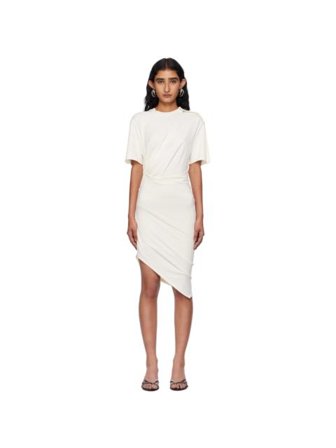 MUGLER White Draped Pierced Day Minidress
