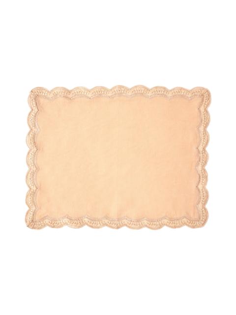 ULLA JOHNSON Scallop Embroidered Placemat
